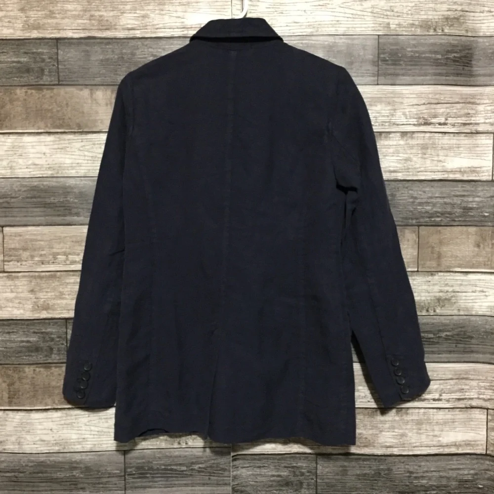 Alex Mill Women’s Blazer Jacket Coat Size XS Blue Linen Blend (READ DESC) - Picture 6 of 10